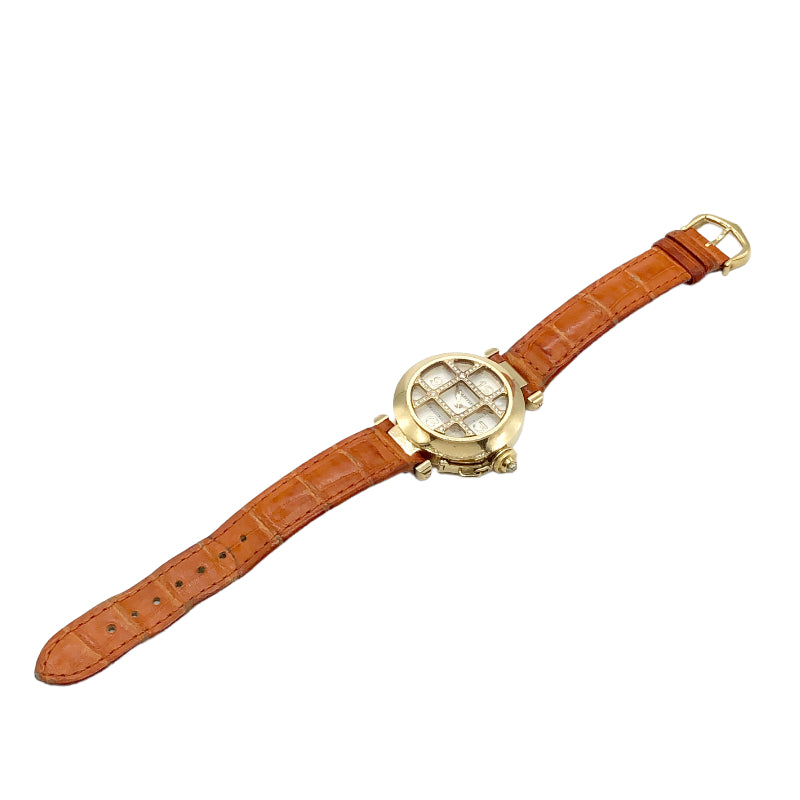 カルティエ Cartier パシャ32 グリッドダイヤ WJ101356 K18YG 自動巻き ボーイズ 腕時計