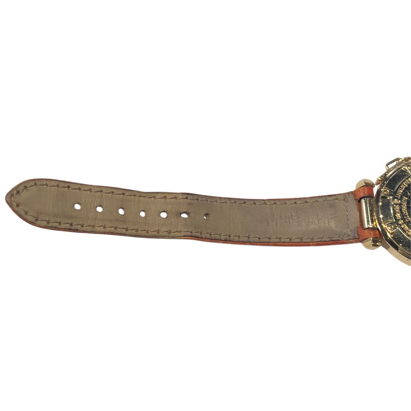 カルティエ Cartier パシャ32 グリッドダイヤ WJ101356 ホワイト K18YG/革ベルト 自動巻き ボーイズ 腕時計