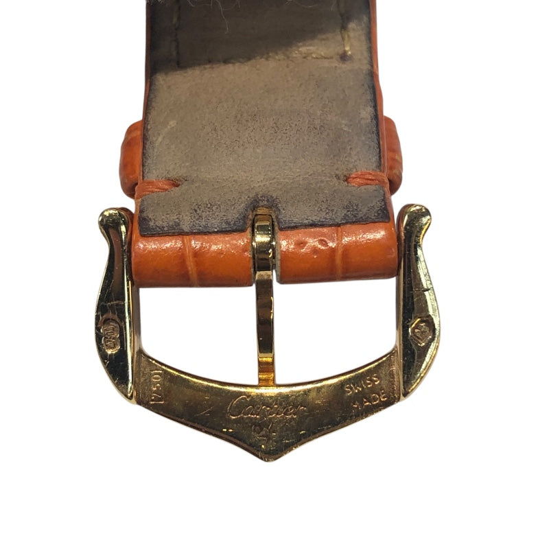 カルティエ Cartier パシャ32 グリッドダイヤ WJ101356 ホワイト K18YG/革ベルト 自動巻き ボーイズ 腕時計