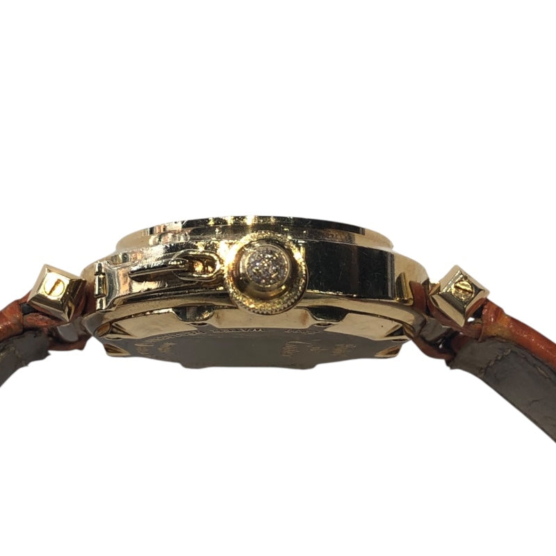 カルティエ Cartier パシャ32 グリッドダイヤ WJ101356 ホワイト K18YG/革ベルト 自動巻き ボーイズ 腕時計