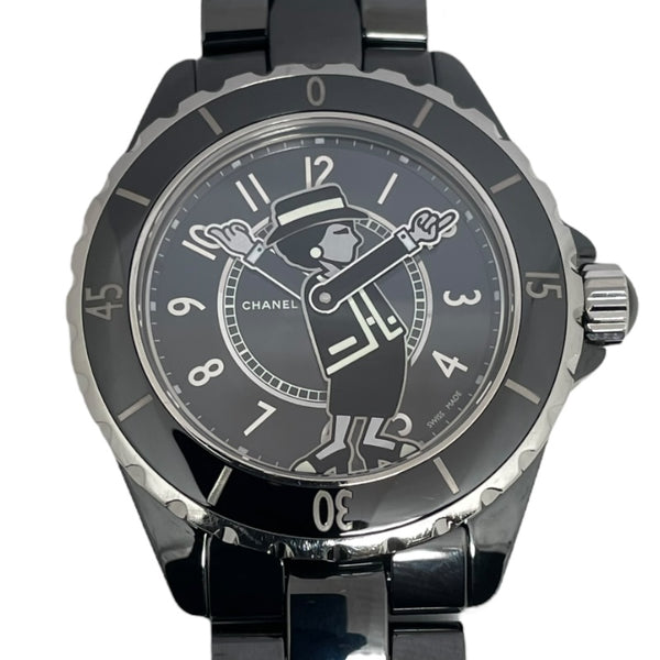 シャネル CHANEL J12 38mm マドモワゼル 世界555本限定 H5242 ブラック セラミック 自動巻き メンズ 腕時計