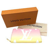 ルイ・ヴィトン LOUIS VUITTON ジッピーウォレット　バイザプール M80361 ピンク イエロー モノグラムキャンバス レディース 長財布