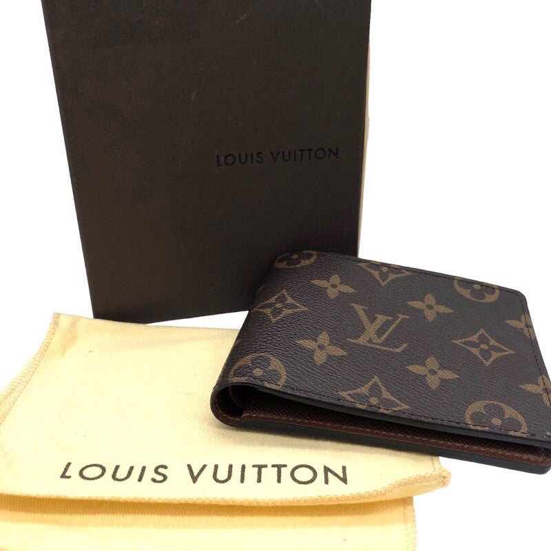 ルイ・ヴィトン LOUIS VUITTON ミュルティプル M60895 ブラウン モノグラムキャンバス ユニセックス 二つ折り財布