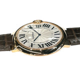 カルティエ Cartier バロンブルーエクストラフラット W6920054 シルバー K18PG/革ベルト（社外品） 手巻き メンズ 腕時計