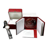 カルティエ Cartier バロンブルーエクストラフラット W6920054 シルバー K18PG/革ベルト（社外品） 手巻き メンズ 腕時計