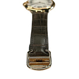 カルティエ Cartier バロンブルーエクストラフラット W6920054 シルバー K18PG/革ベルト（社外品） 手巻き メンズ 腕時計