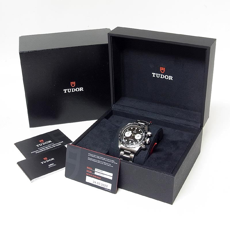 チューダー/チュードル TUDOR ヘリテージ ブラックベイ クロノ　ブラック/シルバー文字盤 79360N SS 自動巻き メンズ 腕時計