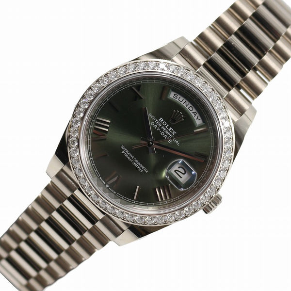 ロレックス ROLEX デイデイト40 228349RBR ミントグリーン K18ホワイトゴールド 自動巻き メンズ 腕時計