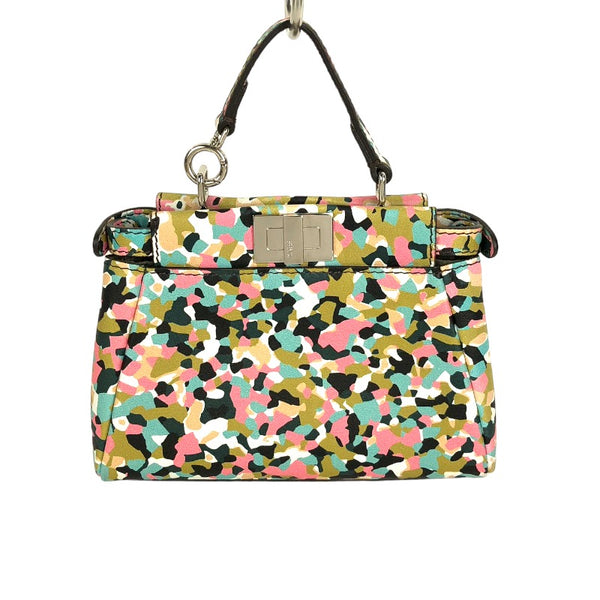フェンディ FENDI マイクロ ピーカブー 8M0355 マルチカラー レザー レディース ハンドバッグ
