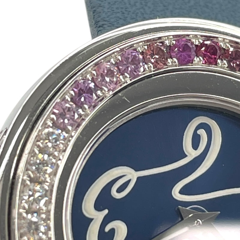 ピアジェ PIAGET ポゼッション P10402 ブルー K18WG/革ベルト（社外品） クオーツ レディース 腕時計