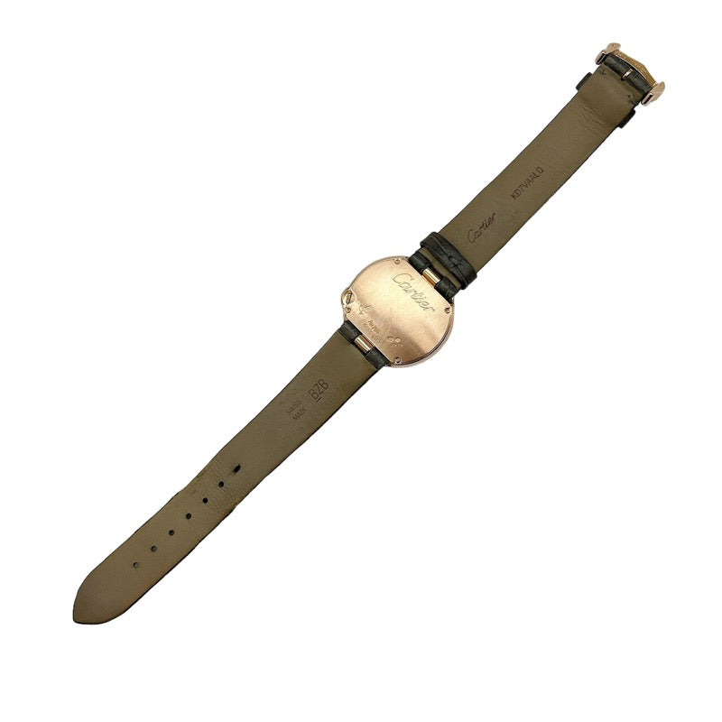カルティエ Cartier バロンブランドゥ WGBL0005 ピンクゴールド K18ピンクゴールド アリゲーター クオーツ レディース 腕時計