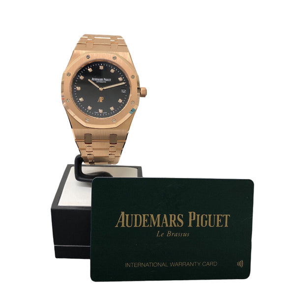 オーデマ・ピゲ AUDEMARS PIGUET ロイヤルオークジャンボ エクストラシン 30本限定 15207OR.OO.1240OR.01 K18PG 自動巻き メンズ 腕時計