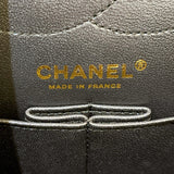 シャネル CHANEL 2.55　チェーンショルダー ブラック/ボルドー　ゴールド金具 キャンバスデニム レディース ショルダーバッグ