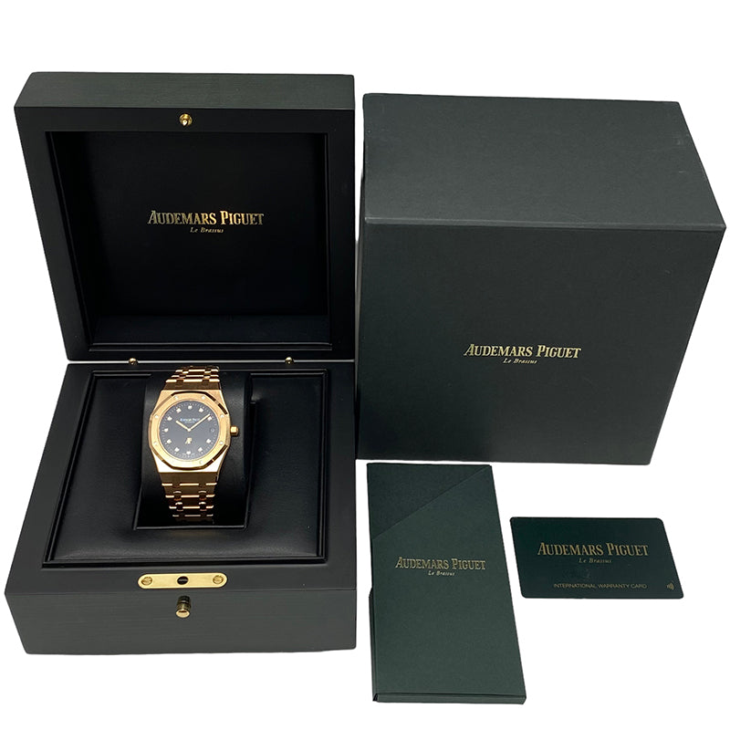 オーデマ・ピゲ AUDEMARS PIGUET ロイヤルオークジャンボエクストラシン世界30本限定 15207OR.OO.1240OR.01 ブラック K18PG 自動巻き メンズ 腕時計