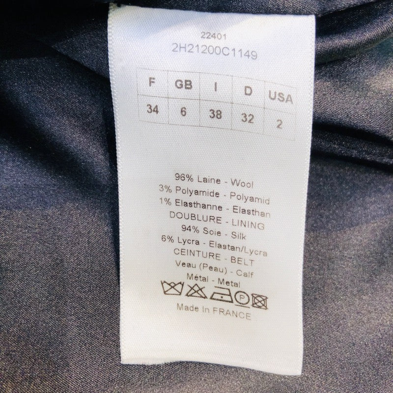 クリスチャン・ディオール Christian Dior ノーカラージャケット 2H21200C1149 ダークグレー 画像参照 レディース |  中古ブランドリユースショップ OKURA(おお蔵)