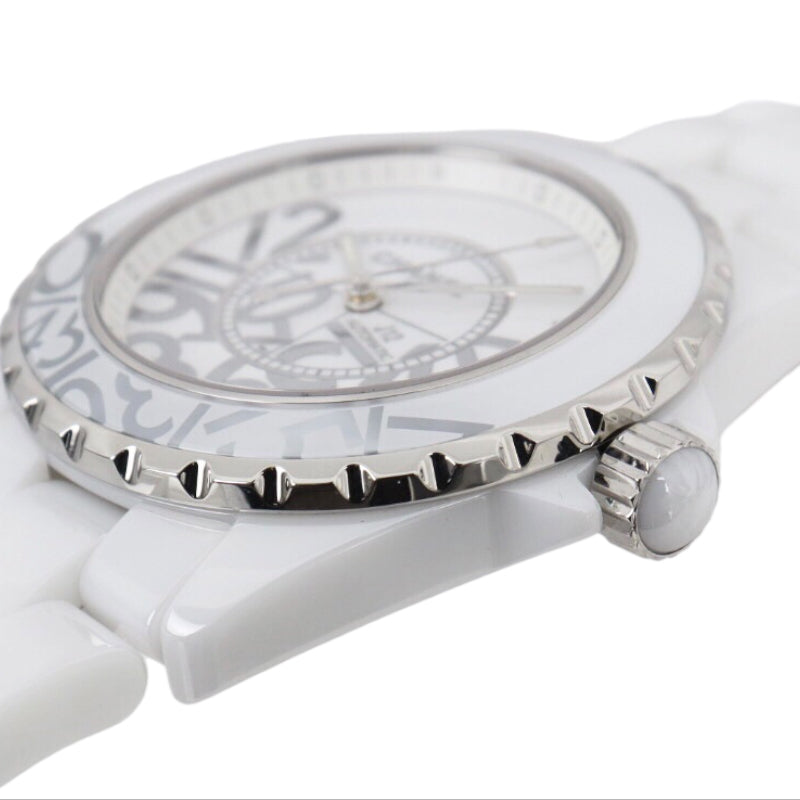 シャネル CHANEL J12 グラフィティ H5240 ホワイト セラミック 自動巻き メンズ 腕時計