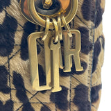 クリスチャン・ディオール Christian Dior レディディオールミニ レオパード ゴールド金具 レディース ハンドバッグ