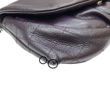 シャネル CHANEL ハーフムーン チェーンウォレット A40033 18番台 パープル シルバー金具 キャビアスキン レディース ショルダーバッグ