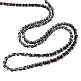 シャネル CHANEL ハーフムーン チェーンウォレット A40033 18番台 パープル シルバー金具 キャビアスキン レディース ショルダーバッグ