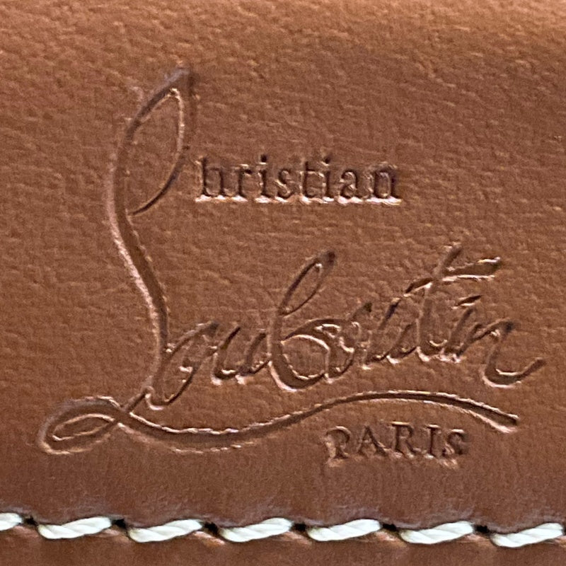 クリスチャン・ルブタン Christian louboutin ルビショアスモール ブラウン 籐×レザー レディース トートバッグ