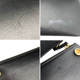 セリーヌ CELINE トリオスモール ショルダーバッグ ブルー×ホワイト ゴールド金具 レザー/キャンバス レディース ショルダーバッグ