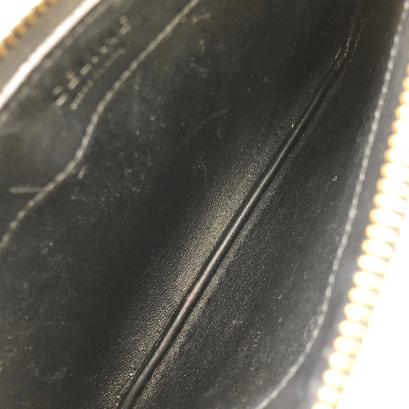 セリーヌ CELINE トリオスモール ショルダーバッグ ブルー×ホワイト ゴールド金具 レザー/キャンバス レディース ショルダーバッグ
