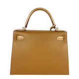 エルメス HERMES ケリー28 外縫い タッチ Z刻 ブロンズベージュ ゴールド金具 マダムニロティカス レディース ハンドバッグ