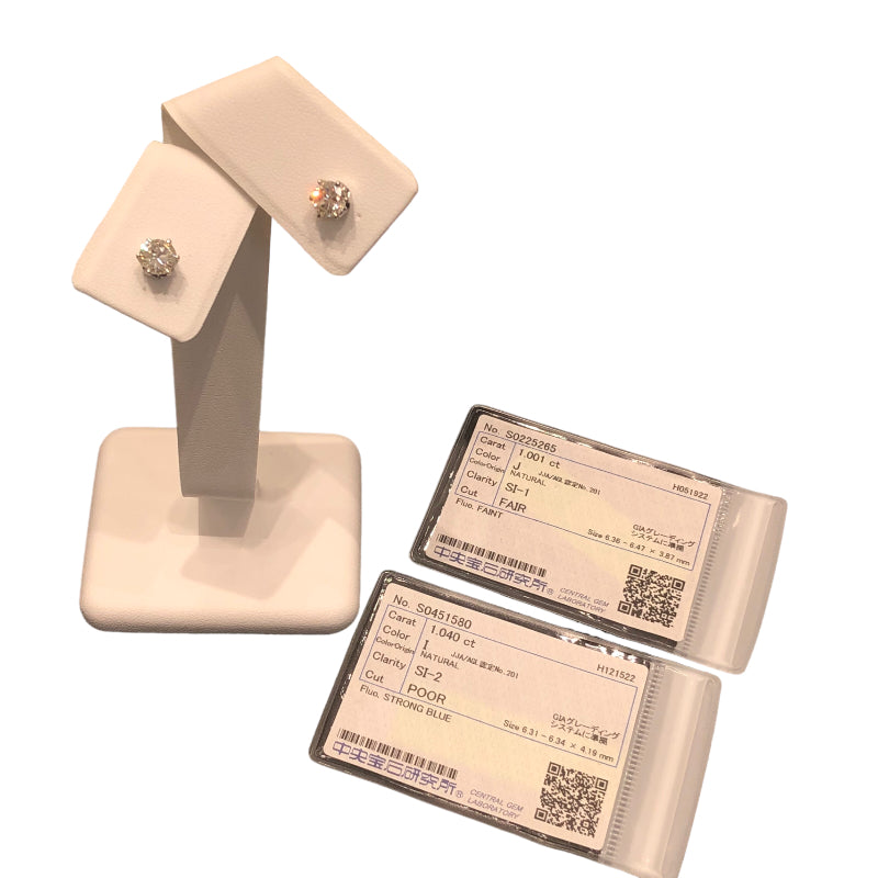 Pt900 ダイヤモンド ピアス D1.001ct/1.040ct Pt900 ダイヤモンド ジュエリー
