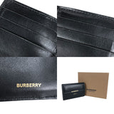 バーバリー BURBERRY コンパクトウォレット 8011472 ブラック レザー ユニセックス 三つ折り財布
