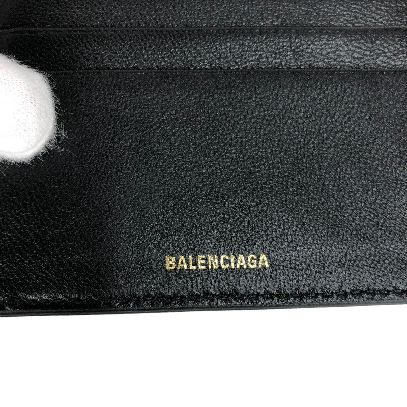 バレンシアガ BALENCIAGA ヴィルカードケース 566017 ブラック レザー メンズ カードケース