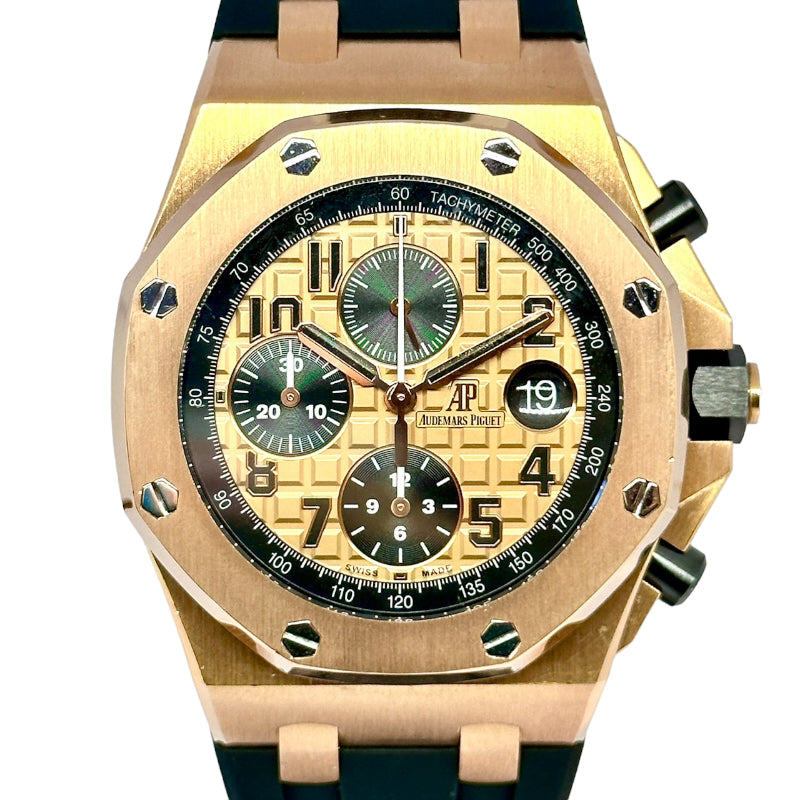 オーデマ・ピゲ AUDEMARS PIGUET ロイヤルオークオフショア 26470OR.OO.A002CR.01 K18YG/純正ベルト/純正尾錠 自動巻き メンズ 腕時計