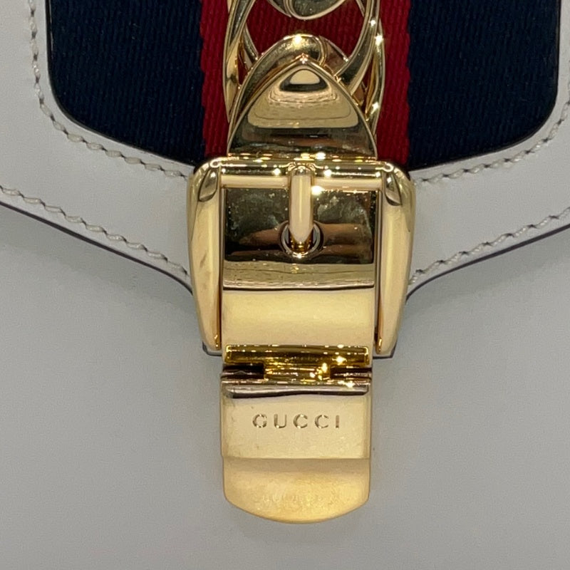 グッチ GUCCI シルヴィ 2WAYハンドバッグ 470270 ホワイト レザー