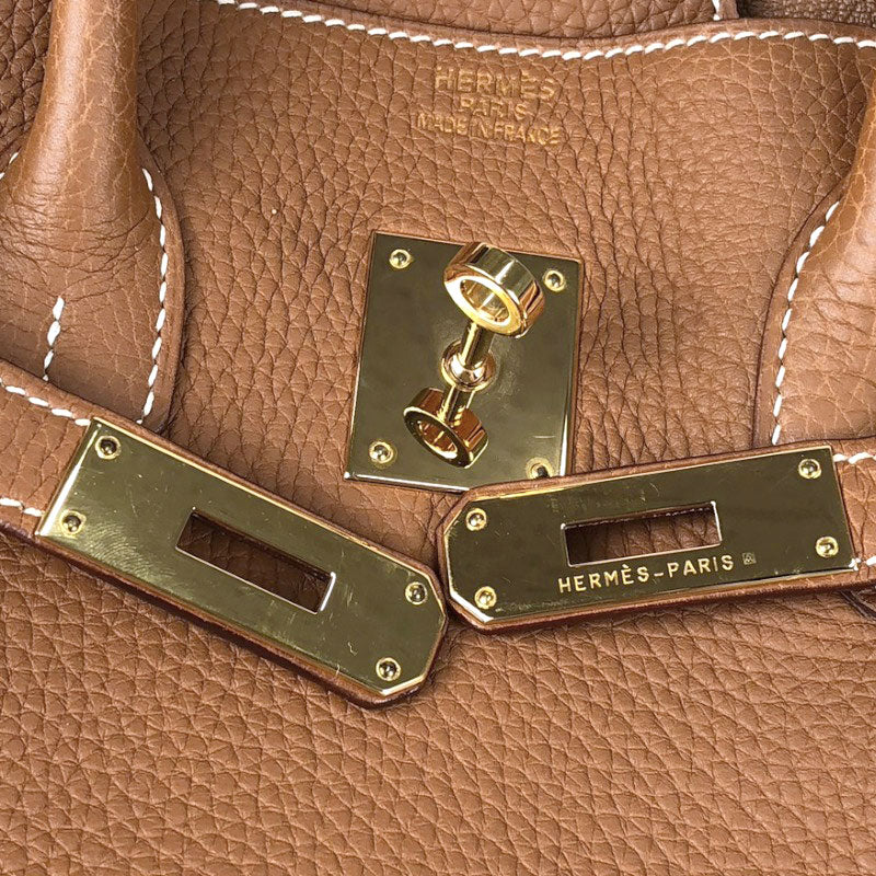 エルメス HERMES バーキン35 □J刻 ゴールド ゴールド金具 トリヨンクレマンス レディース ハンドバッグ