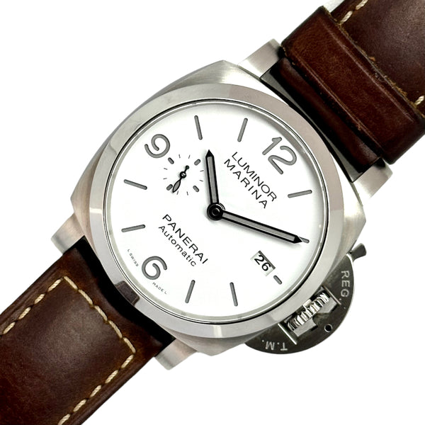 パネライ PANERAI ルミノールマリーナ 44mm ブラック文字盤 Y番 PAM01314 シルバー/ブラウン ステンレススチール 自動巻き メンズ 腕時計