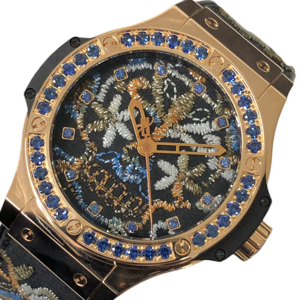 ウブロ HUBLOT ビッグバン　ブロイダリーシュガースカル 343.PS.6599.NR.1201  K18PG 自動巻き ユニセックス 腕時計