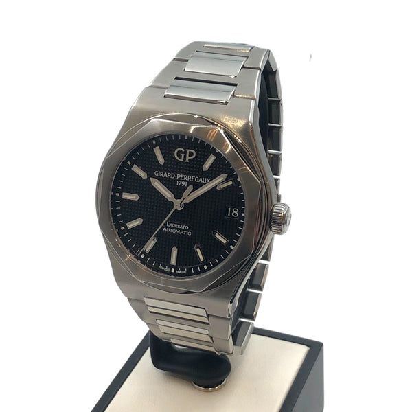 ジラール・ペルゴ GIRARD PERREGAUX ロレアート 42mm 81010-11-634-11A ブラック ステンレススチール 自動巻き メンズ 腕時計