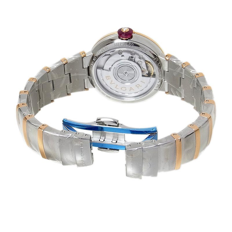 ブルガリ BVLGARI ルチェア カボションピンクサファイア LU33BSPGSPGD ブラック K18PG/SS 自動巻き レディース |  中古ブランドリユースショップ OKURA(おお蔵)