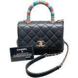 シャネル CHANEL ココハンドルXXS AS2215 ブラック・レインボー/ゴールド金具 ラムスキン レディース ショルダーバッグ