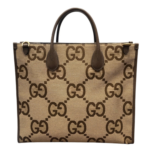 グッチ GUCCI ジャンボGG トートバッグ 678839 ブラウン　ゴールド金具 GGキャンバス ユニセックス ハンドバッグ
