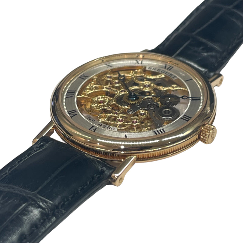 ブレゲ Breguet クラシック BA5135/10/286 K18YG/革ベルト(社外品)(バックル純正品) 自動巻き メンズ 腕時計