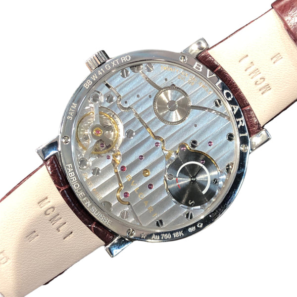 ブルガリ BVLGARI ブルガリブルガリ 102631(BBLW41C7GDLXT) ワインレッド K18ホワイトゴールド K18WG 手巻き メンズ 腕時計