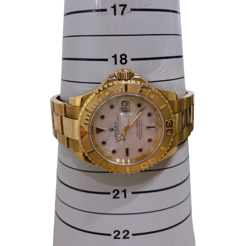 ロレックス ROLEX ヨットマスター　ホワイトシェル 16628NGR K18イエローゴールド 自動巻き メンズ 腕時計