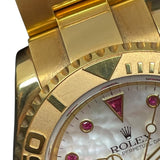 ロレックス ROLEX ヨットマスター ホワイトシェル P番 16628NGR ホワイトシェル K18YG 自動巻き メンズ 腕時計
