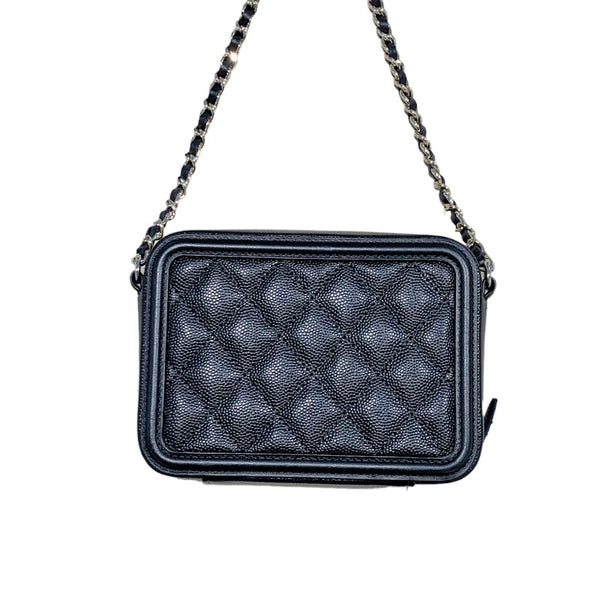 シャネル CHANEL CCフィリグリー ミニショルダーバッグ A84452 ブラック/ゴールド金具 キャビアスキン レディース ショルダーバッグ