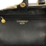 シャネル CHANEL ヴァニティショルダー A07061 5番台 ブラック ゴールド金具 キャビアスキン レディース ハンドバッグ