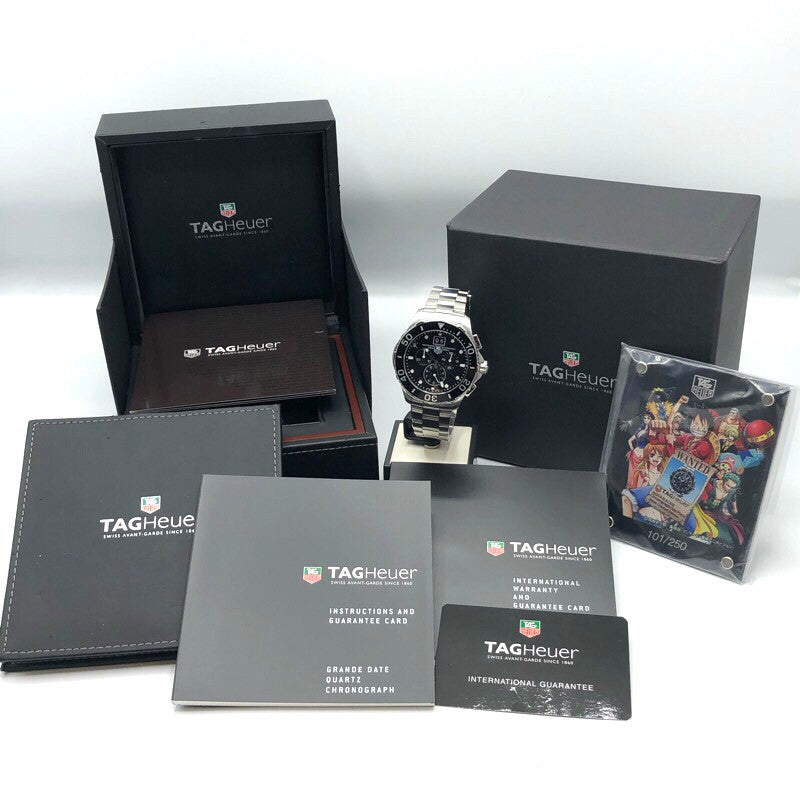 タグ・ホイヤー TAG HEUER アクアレーサー　クロノグラフ　ワンピースコラボレーションモデル CAN1012.BA0821 ステンレススチール クオーツ メンズ 腕時計