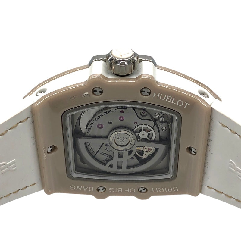 ウブロ HUBLOT スピリット オブ ビッグバン ベージュセラミック 665.CZ.891B.LR.1204 ベージュ チタン/セラミック/アリゲーターラバー メンズ 腕時計