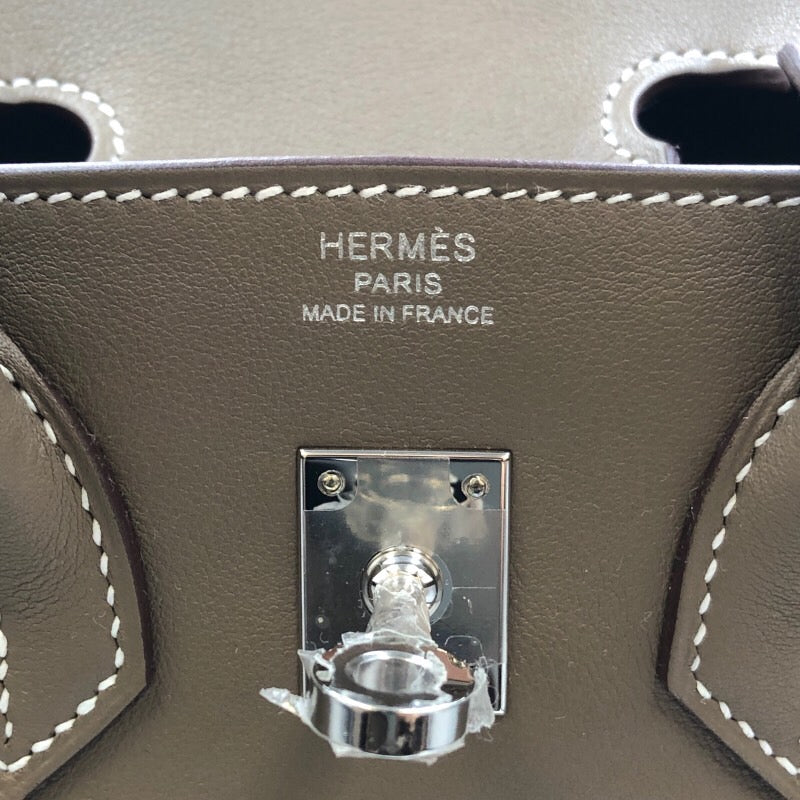 エルメス HERMES バーキン25 B刻印 (2023年製) エトゥープ シルバー金具  スイフト レディース ハンドバッグ