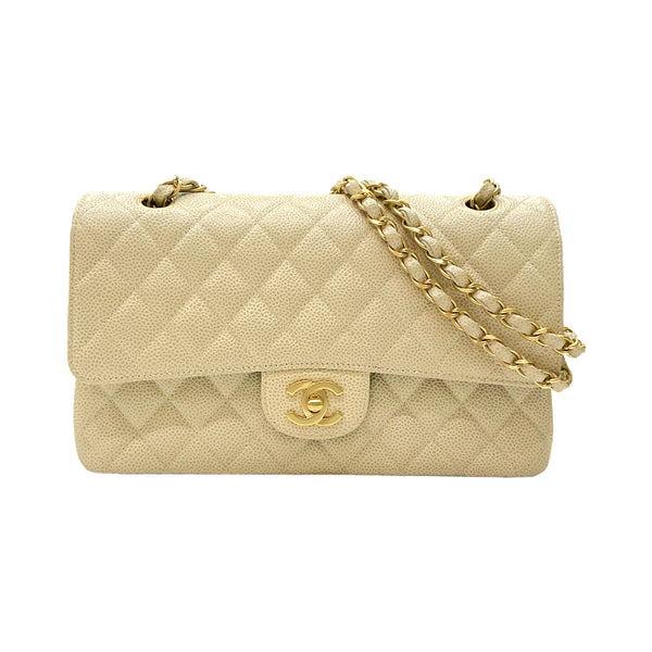 シャネル CHANEL マトラッセ チェーンショルダーバッグ25 ベージュ 