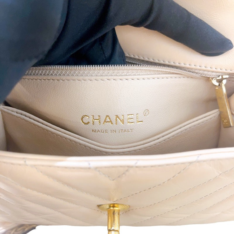 シャネル CHANEL ココハンドル XS カーフ・リザード レディース ハンドバッグ